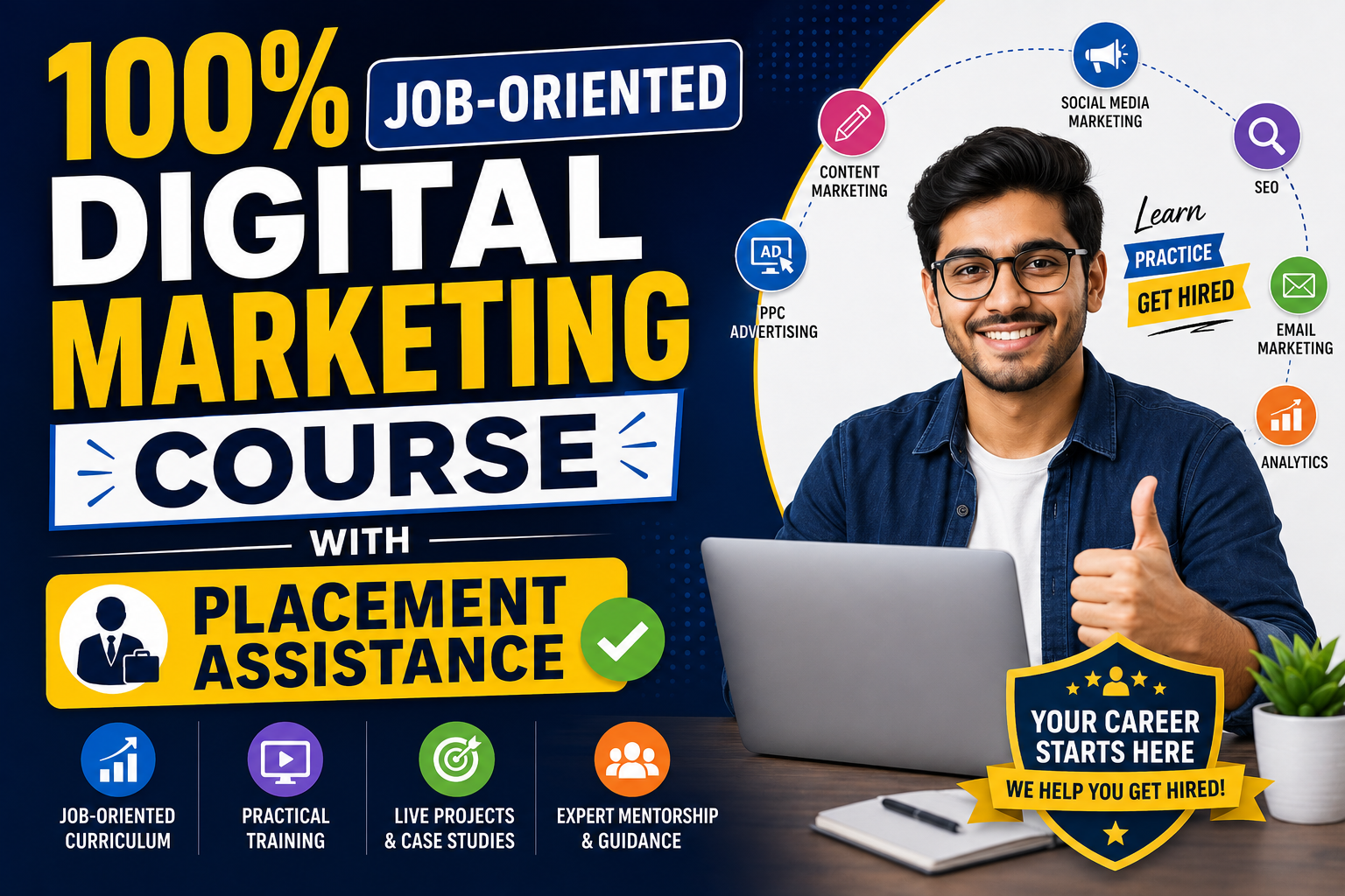 100% Job-Oriented Digital Marketing Course with Placement Assistance