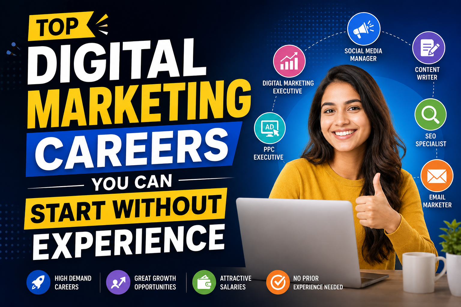 Top Digital Marketing Careers You Can Start Without Experience