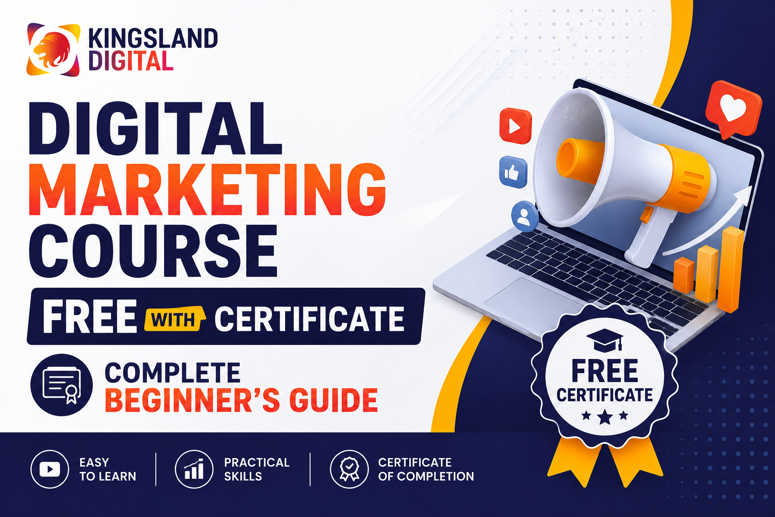 Digital Marketing Course Free with Certificate – Complete Beginner’s Guide